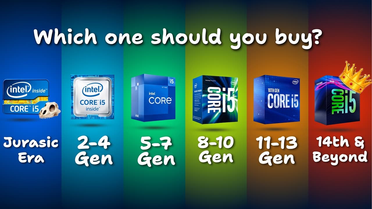 Video thumbnail for Every Intel Core i5 Generation Explained In 12 Minutes